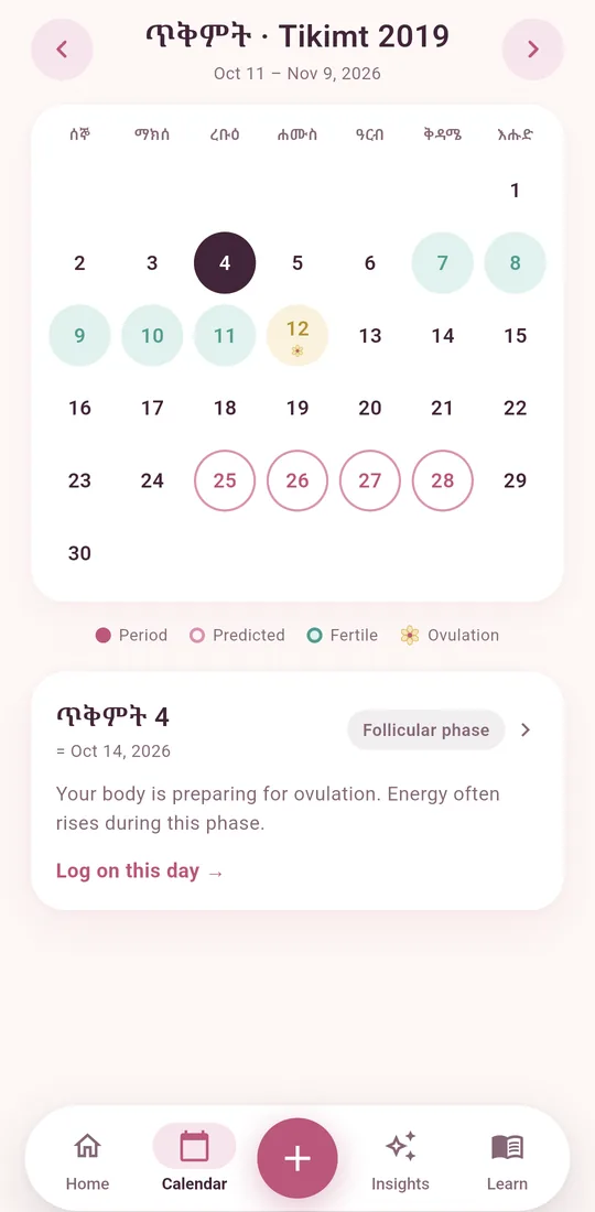 An Ethiopian calendar